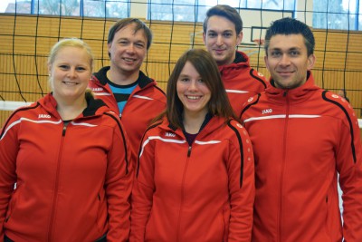 Abteilungsleitung Volleyball 2016: hinten v.l. Klaus Strobl, Stefan Maier; vorne v.l. Bettina Hoffmann, Johanna Thalhammer, Thomas Ellinger