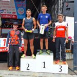 Der schnellste Veldener im Marklauf Phillip Seybold mit den Gesamtsiegern Bjorn Schaurer, Markus Gerbl und Gerhard Troch (von links)